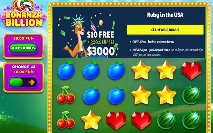 Ripper Casino USA's Bonanza Billion Slot Review: Will This Fruity Adventure Sweeten Your Wins? ($10 No Deposit Bonus)