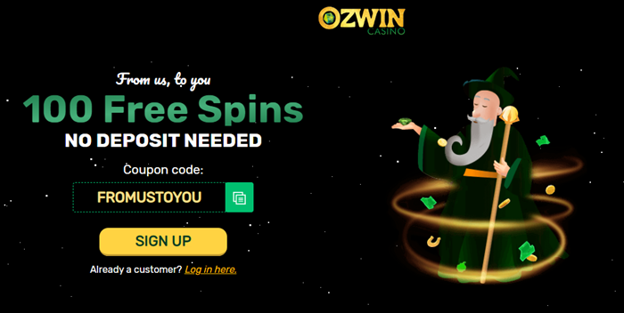 Ozwin Casino's 100 Free Spins Sweet 16