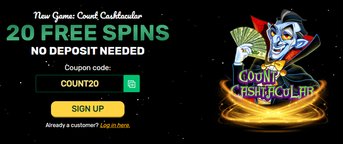 Ozwin Casino's Exclusive Offer: Count Cashtacular Slot 20 Free Spins! 