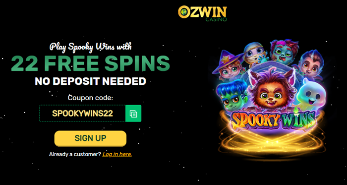 Ozwin Casino's Spooky Wins 22 Free Spins