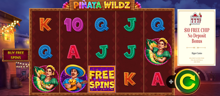 Ripper Casino: Pinata Wildz Slot Review – Burst Open a World of Wins! ($10 No Deposit Bonus)