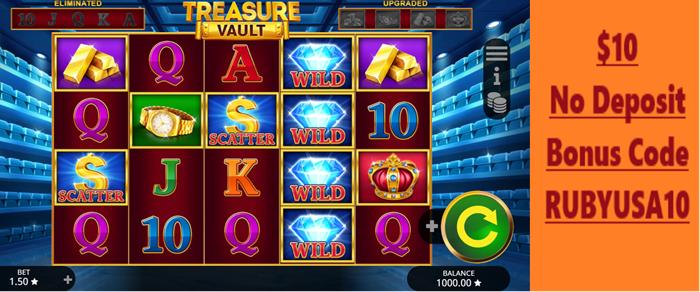 Ripper Casino USA: Treasure Vault Slot Review 🎰 - Will You Unlock the Riches of the Vault? ($10 No Deposit Bonus)