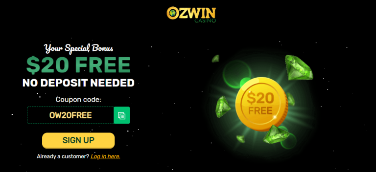 Ozwin Casino: $20 Free Chip No Deposit Bonus